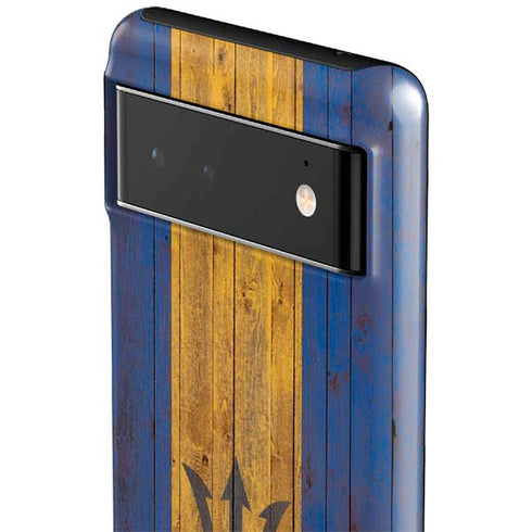 Barbados Flag Dark Wood Google Pixel 6 Case