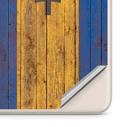 Barbados Flag Dark Wood Google Pixel 8 Pro Skin