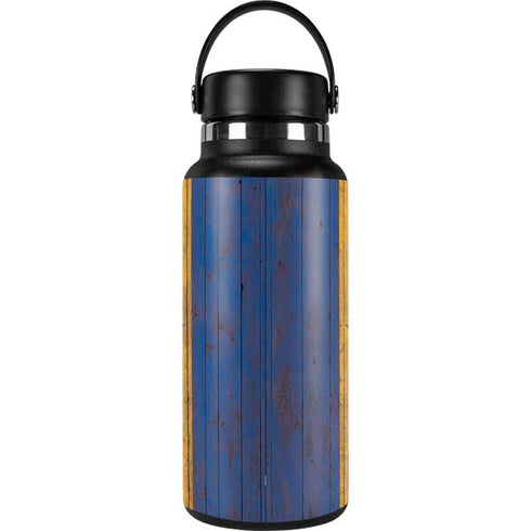 Barbados Flag Dark Wood Hydro Flask 32oz Wide Mouth Skin