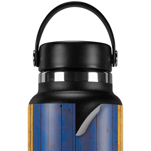 Barbados Flag Dark Wood Hydro Flask 32oz Wide Mouth Skin