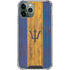Barbados Flag Dark Wood iPhone 11 Pro Max Clear Case