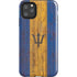 Barbados Flag Dark Wood iPhone 11 Pro Max Impact Case