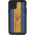 Barbados Flag Dark Wood iPhone 11 Pro Max Waterproof Case