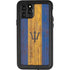 Barbados Flag Dark Wood iPhone 11 Pro Waterproof Case