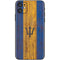 Barbados Flag Dark Wood iPhone 11 Skin
