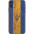 Barbados Flag Dark Wood iPhone 11 Skin