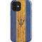 Barbados Flag Dark Wood iPhone 12 Impact Case