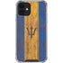 Barbados Flag Dark Wood iPhone 12 Mini Clear Case