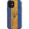 Barbados Flag Dark Wood iPhone 12 Mini Impact Case