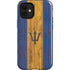 Barbados Flag Dark Wood iPhone 12 Mini Impact Case