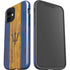 Barbados Flag Dark Wood iPhone 12 Mini Impact Case