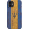 Barbados Flag Dark Wood iPhone 12 Mini Lite Case