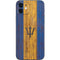 Barbados Flag Dark Wood iPhone 12 Mini Skin