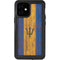 Barbados Flag Dark Wood iPhone 12 Mini Waterproof Case