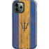 Barbados Flag Dark Wood iPhone 12 Pro Impact Case