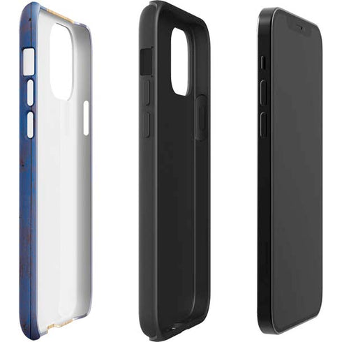 Barbados Flag Dark Wood iPhone 12 Pro Impact Case