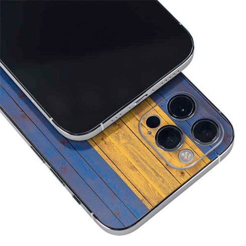 Barbados Flag Dark Wood iPhone 12 Pro Max Skin