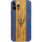 Barbados Flag Dark Wood iPhone 12 Pro Skin