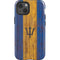 Barbados Flag Dark Wood iPhone 13 Impact Case