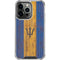 Barbados Flag Dark Wood iPhone 13 Pro Clear Case