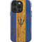 Barbados Flag Dark Wood iPhone 13 Pro Impact Case