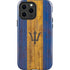 Barbados Flag Dark Wood iPhone 13 Pro Max Impact Case