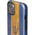 Barbados Flag Dark Wood iPhone 15 Plus Impact Case