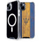 Barbados Flag Dark Wood iPhone 14 MagSafe Case