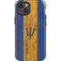 Barbados Flag Dark Wood iPhone 14 Impact Case