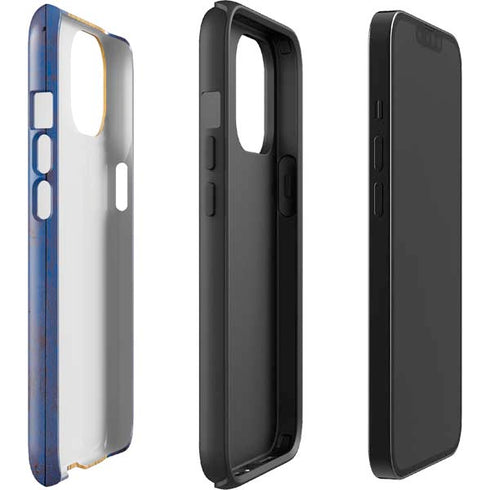 Barbados Flag Dark Wood iPhone 15 Impact Case