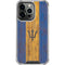 Barbados Flag Dark Wood iPhone 15 Pro Clear Case