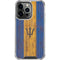 Barbados Flag Dark Wood iPhone 15 Pro Clear Case