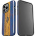 Barbados Flag Dark Wood iPhone 14 Pro Impact Case