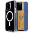 Barbados Flag Dark Wood iPhone 14 Pro MagSafe Case