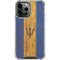 Barbados Flag Dark Wood iPhone 14 Pro Max Clear Case