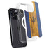 Barbados Flag Dark Wood iPhone 14 Pro Max MagSafe Case