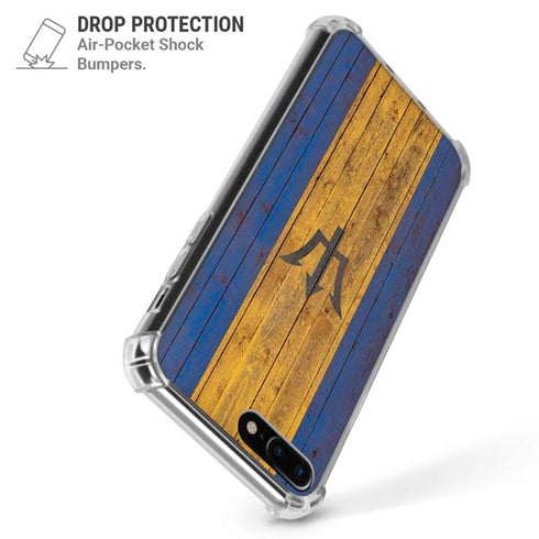 Barbados Flag Dark Wood iPhone 7/8 Plus Clear Case