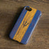 Barbados Flag Dark Wood iPhone 8 Pro Case