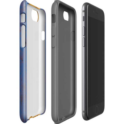 Barbados Flag Dark Wood iPhone SE (2nd & 3rd Gen) Pro Case