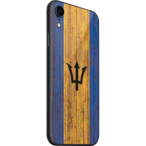 Barbados Flag Dark Wood iPhone SE (2nd & 3rd Gen) Skin