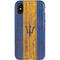 Barbados Flag Dark Wood iPhone X Pro Case