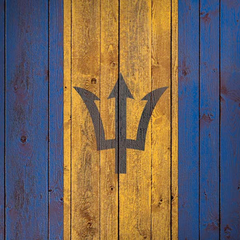 Barbados Flag Dark Wood iPhone X Pro Case