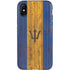 Barbados Flag Dark Wood iPhone XS Pro Case