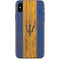 Barbados Flag Dark Wood iPhone XS Skin