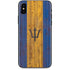 Barbados Flag Dark Wood iPhone XS Skin