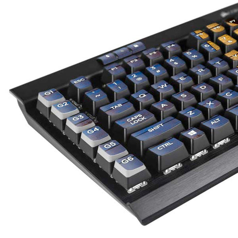 Barbados Flag Dark Wood K95 RGB PLATINUM Mechanical Gaming Keyboard Skin