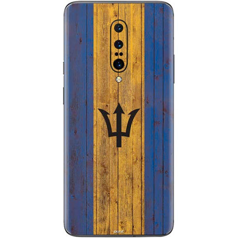 Barbados Flag Dark Wood OnePlus 7 Pro Skin