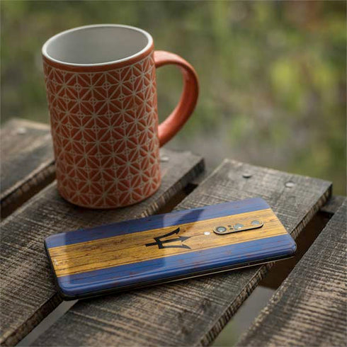 Barbados Flag Dark Wood OnePlus 7 Pro Skin
