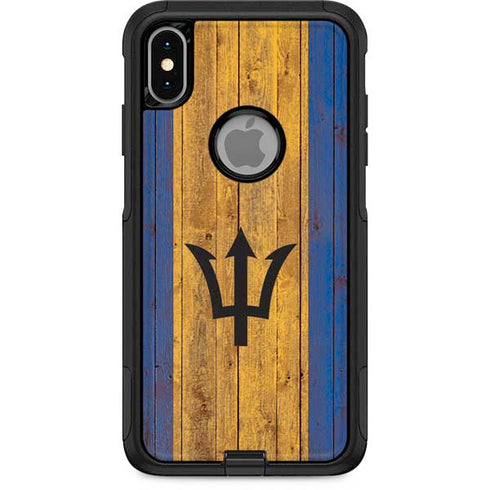 Barbados Flag Dark Wood Otterbox Commuter iPhone Skin