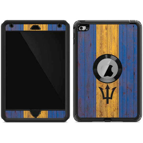 Barbados Flag Dark Wood Otterbox Defender iPad Skin